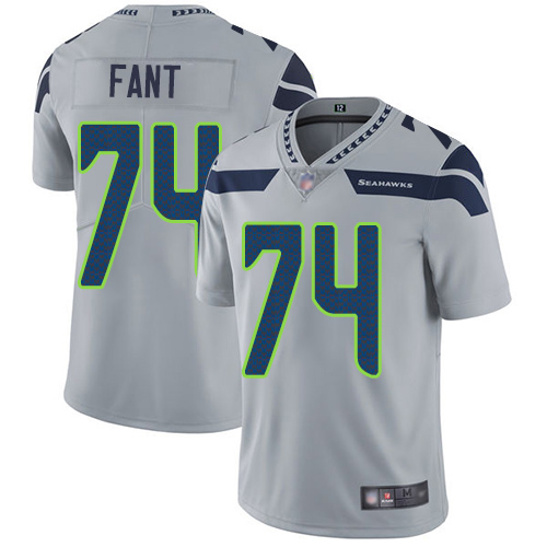 Seattle Seahawks Limited Grey Men George Fant Alternate Jersey NFL Football #74 Vapor Untouchable->youth nfl jersey->Youth Jersey